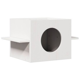 Casa para gatos de madera maciza de pino blanco 51x35x30 cm by , Cat furniture - Ref: Foro24-859305, Price: 41,16 €, Discount: %