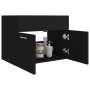Black plywood sink cabinet 60x38.5x46 cm by vidaXL, Bathroom furniture - Ref: Foro24-804648, Price: 40,06 €, Discount: %