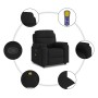 Sillón reclinable de masaje de tela negro by , Armchairs - Ref: Foro24-4015692, Price: 256,21 €, Discount: %