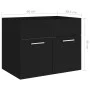 Black plywood sink cabinet 60x38.5x46 cm by vidaXL, Bathroom furniture - Ref: Foro24-804648, Price: 40,06 €, Discount: %