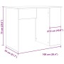 Escritorio de madera de ingeniería roble artesano 100x55x75 cm by , Desks - Ref: Foro24-855857, Price: 74,28 €, Discount: %