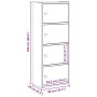 Estantería madera de ingeniería gris sonoma 40x24x102 cm von , Bücherregale und Regale - Ref: Foro24-860378, Preis: 77,42 €, ...