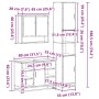 Set de muebles baño 3 pzas madera contrachapada roble marrón by , Bathroom furniture - Ref: Foro24-3301124, Price: 276,74 €, ...