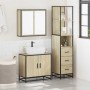 Set de muebles de baño 3 pzas madera contrachapada roble Sonoma de , Muebles de baño - Ref: Foro24-3301126, Precio: 254,23 €