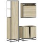 Set de muebles de baño 3 pzas madera contrachapada roble Sonoma by , Bathroom furniture - Ref: Foro24-3301126, Price: 253,64 ...