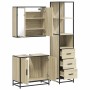 Set de muebles de baño 3 pzas madera contrachapada roble Sonoma by , Bathroom furniture - Ref: Foro24-3301126, Price: 253,64 ...