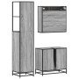 Set de muebles de baño 3 pzas madera contrachapada gris sonoma by , Bathroom furniture - Ref: Foro24-3301158, Price: 253,41 €...
