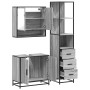 Set de muebles de baño 3 pzas madera contrachapada gris sonoma by , Bathroom furniture - Ref: Foro24-3301158, Price: 253,41 €...
