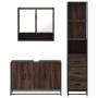 Set de muebles baño 3 pzas madera contrachapada roble marrón by , Bathroom furniture - Ref: Foro24-3301164, Price: 266,18 €, ...