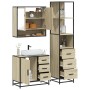 Set de muebles de baño 3 pzas madera contrachapada roble Sonoma von , Badezimmermöbel - Ref: Foro24-3301166, Preis: 277,99 €,...