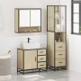 Set de muebles de baño 3 pzas madera contrachapada roble Sonoma von , Badezimmermöbel - Ref: Foro24-3301166, Preis: 277,99 €,...