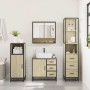 Set de muebles de baño 3 pzas madera contrachapada roble Sonoma von , Badezimmermöbel - Ref: Foro24-3301166, Preis: 277,99 €,...