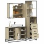 Set de muebles de baño 3 pzas madera contrachapada roble Sonoma by , Bathroom furniture - Ref: Foro24-3301151, Price: 264,39 ...