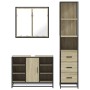 Set de muebles de baño 3 pzas madera contrachapada roble Sonoma by , Bathroom furniture - Ref: Foro24-3301151, Price: 264,39 ...