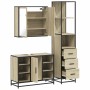 Set de muebles de baño 3 pzas madera contrachapada roble Sonoma by , Bathroom furniture - Ref: Foro24-3301151, Price: 264,39 ...