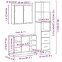 Set de muebles de baño 3 pzas madera contrachapada roble Sonoma by , Bathroom furniture - Ref: Foro24-3301151, Price: 264,39 ...