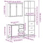 Set de muebles baño 3 pzas madera contrachapada roble marrón von , Badezimmermöbel - Ref: Foro24-3301139, Preis: 262,50 €, Ra...