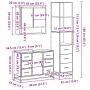 Set de muebles baño 3 pzas madera contrachapada roble ahumado von , Badezimmermöbel - Ref: Foro24-3301172, Preis: 277,49 €, R...