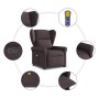Sillón de masaje reclinable de tela marrón oscuro de , Sillones - Ref: Foro24-4015671, Precio: 210,69 €, Descuento: %