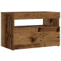Mesilla de noche con luces LED madera vieja 60x35x40 cm de , Mesitas de noche - Ref: Foro24-3329175, Precio: 53,23 €, Descuen...