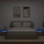 Mesilla de noche con luces LED madera vieja 60x35x40 cm de , Mesitas de noche - Ref: Foro24-3329175, Precio: 53,23 €, Descuen...