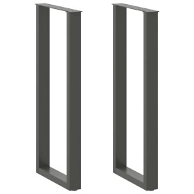 Patas mesa centro forma U 2uds acero antracita 50x(110-111) cm de , Patas para mesas - Ref: Foro24-4013246, Precio: 107,50 €,...