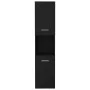 Armario de baño madera contrachapada negro 30x30x130 cm de vidaXL, Muebles de baño - Ref: Foro24-804998, Precio: 67,03 €, Des...