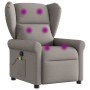 Sillón de masaje reclinable de tela gris taupé de , Sillones - Ref: Foro24-4015673, Precio: 225,37 €