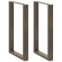 Patas de mesa centro forma U 2uds acero natural 60x(90-91) cm von , Tischbeine - Ref: Foro24-4013227, Preis: 99,69 €, Rabatt: %