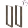 Patas de mesa centro forma U 2uds acero natural 60x(90-91) cm von , Tischbeine - Ref: Foro24-4013227, Preis: 99,69 €, Rabatt: %