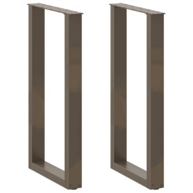Patas de mesa centro forma U 2uds acero natural 40x(90-91) cm de , Patas para mesas - Ref: Foro24-4013219, Precio: 88,81 €, D...