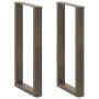 Patas de mesa centro forma U 2uds acero natural 40x(90-91) cm de , Patas para mesas - Ref: Foro24-4013219, Precio: 90,64 €, D...