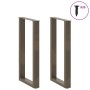 Patas de mesa centro forma U 2uds acero natural 40x(90-91) cm de , Patas para mesas - Ref: Foro24-4013219, Precio: 90,64 €, D...