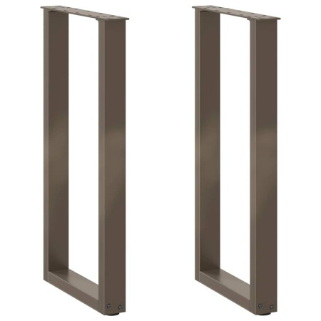 Patas mesa centro forma U 2uds acero natural 38x(72-73)cm acero by , Table legs - Ref: Foro24-4013175, Price: 66,01 €, Discou...