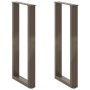 Patas mesa centro forma U 2uds acero natural 38x(72-73)cm acero by , Table legs - Ref: Foro24-4013175, Price: 66,01 €, Discou...