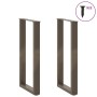Patas mesa centro forma U 2uds acero natural 38x(72-73)cm acero by , Table legs - Ref: Foro24-4013175, Price: 66,01 €, Discou...
