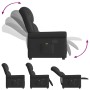 Sillón reclinable de cuero sintético negro brillante by , Armchairs - Ref: Foro24-4015678, Price: 193,95 €, Discount: %