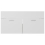 Waschbeckenschrank aus weißem Eichensperrholz 90x38,5x46 cm von vidaXL, Badezimmermöbel - Ref: Foro24-804670, Preis: 35,01 €,...