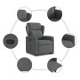 Sillón reclinable elevable de tela gris oscuro by , Armchairs - Ref: Foro24-3303135, Price: 270,02 €, Discount: %