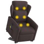 Silla de masaje reclinable de pie de tela marrón oscuro by , Armchairs - Ref: Foro24-3303149, Price: 268,05 €, Discount: %