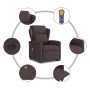 Silla de masaje reclinable de pie de tela marrón oscuro by , Armchairs - Ref: Foro24-3303149, Price: 268,05 €, Discount: %
