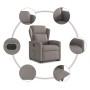 Sillón eléctrico reclinable elevable de tela gris taupe de , Sillones - Ref: Foro24-3303161, Precio: 336,63 €, Descuento: %