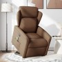Sillón de masaje eléctrico reclinable elevable tela marrón by , Armchairs - Ref: Foro24-3303168, Price: 318,34 €, Discount: %
