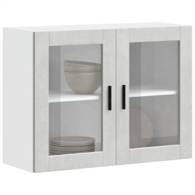Armario de pared para cocina puerta cristal Porto gris hormigón von , Küchenschränke - Ref: Foro24-854091, Preis: 88,57 €, Ra...