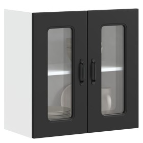 Armario pared cocina puerta de cristal Kalmar negra by , Kitchen cabinets - Ref: Foro24-853668, Price: 62,10 €, Discount: %