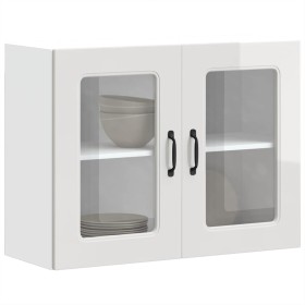 Armario pared cocina puerta cristal Kalmar blanca alto brillo von , Küchenschränke - Ref: Foro24-853609, Preis: 102,86 €, Rab...