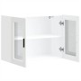 Armario de pared para cocina con puerta de cristal Porto blanco von , Küchenschränke - Ref: Foro24-854087, Preis: 91,78 €, Ra...
