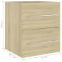 Waschbeckenschrank aus eichenfarbenem Sperrholz, 41 x 38,5 x 48 cm von vidaXL, Badezimmermöbel - Ref: Foro24-804686, Preis: 4...