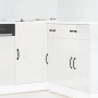 Mueble bajo cocina Kalmar madera ingeniería blanca alto brillo