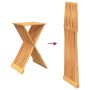 Klapphocker aus massivem Teakholz 40x32,5x70 cm von vidaXL, Klapphocker und Stühle - Ref: Foro24-316164, Preis: 82,49 €, Raba...